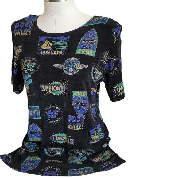 Vintage Jaipur Top Zephyr Spekii Shreland Black Metallic La Roca Custom LH8008 - Picture 7 of 8